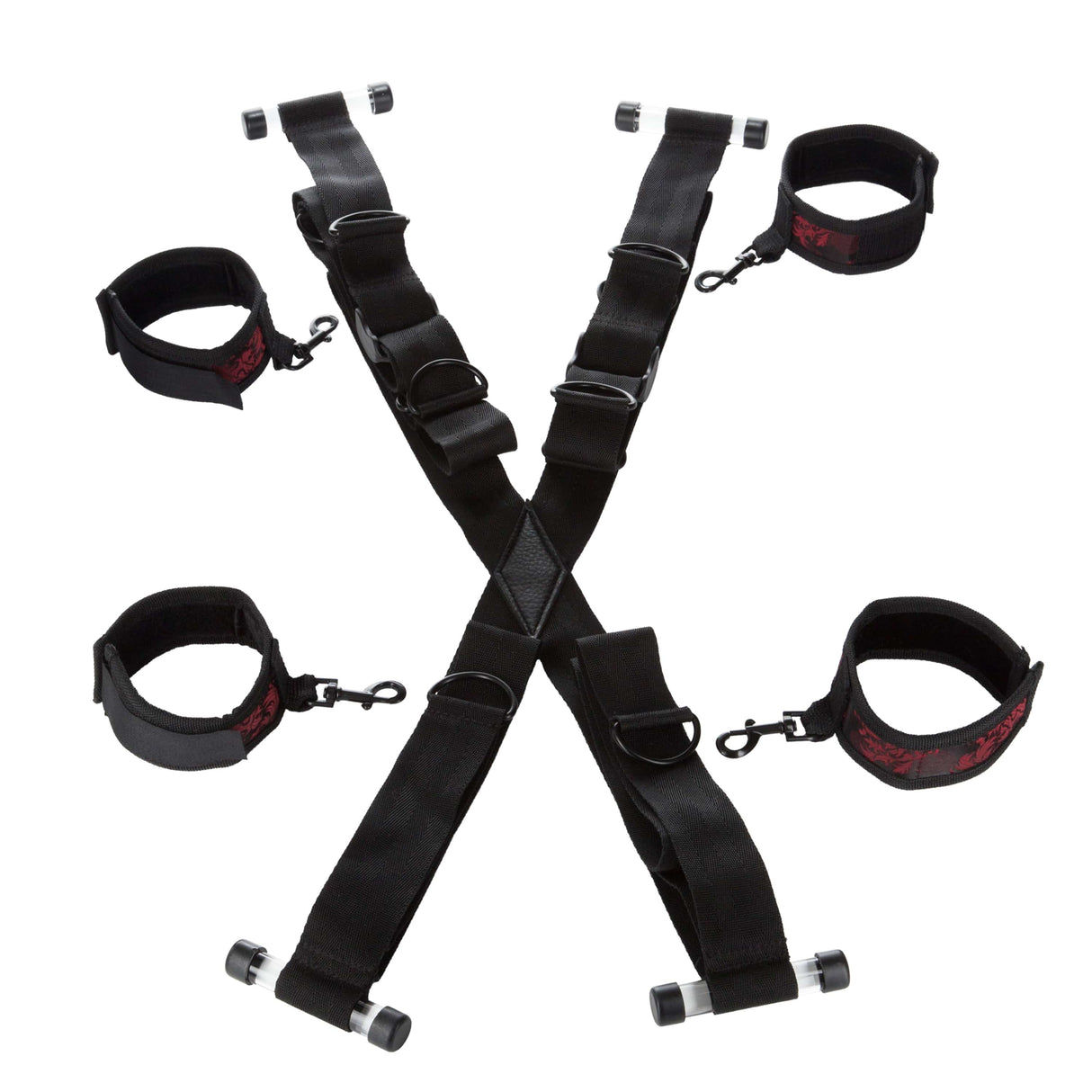 California Exotics - Scandal Over The Door Cross Restraints (Black) CE2023 CherryAffairs