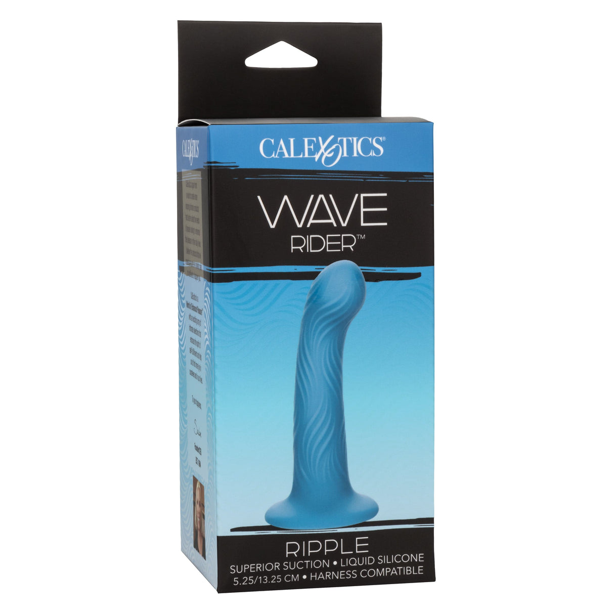 California Exotics - Wave Rider Ripple Strap On Dildo (Blue) CE2100 CherryAffairs