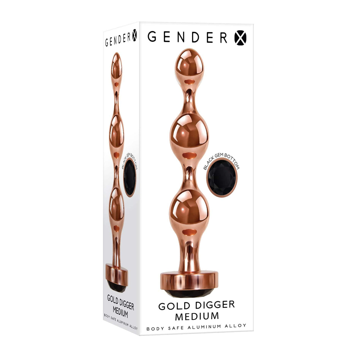 Evolved - Gender X Gold Digger Anal Beads EV1076 CherryAffairs