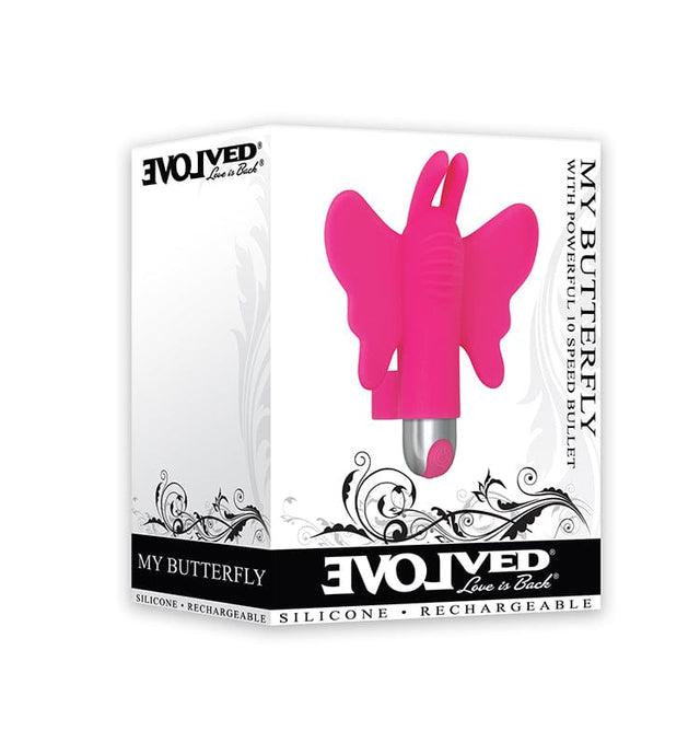 Evolved - My Butterfly Silicone Bullet Finger Vibrator (Pink) EV1080 CherryAffairs