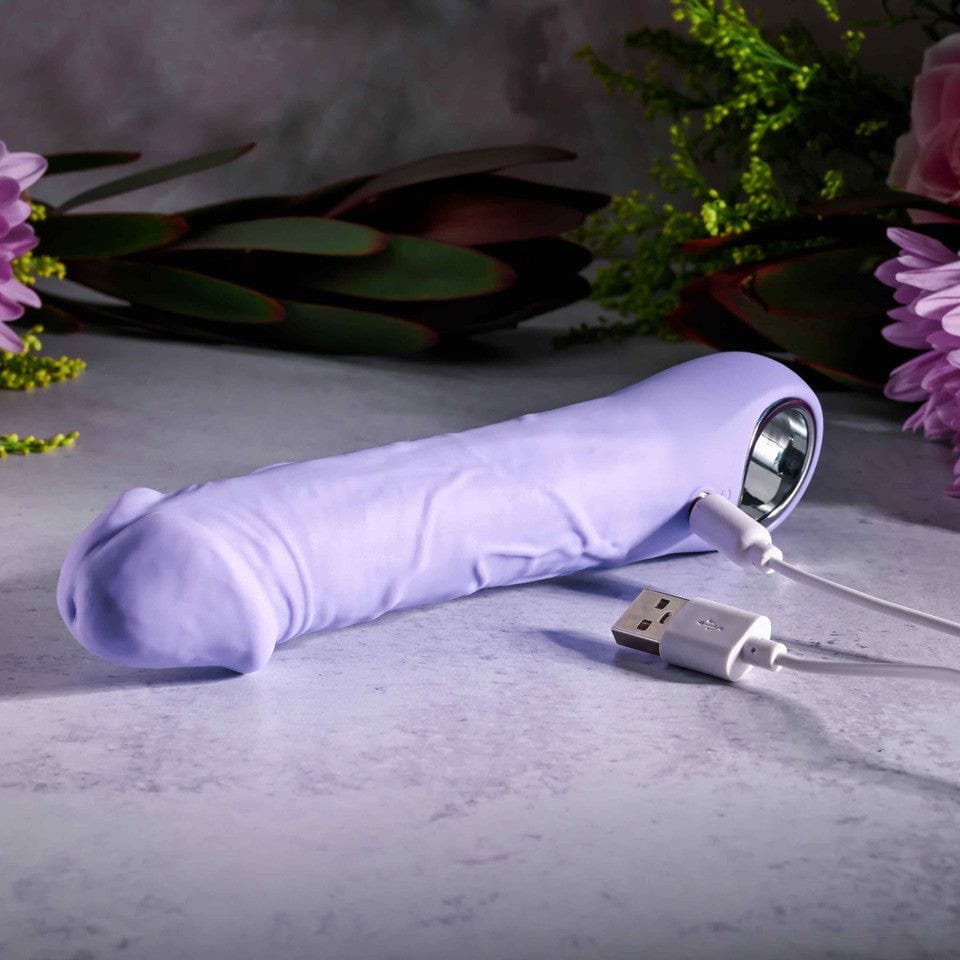 Evolved - Purple Fantasy Vibrating Realistic Dildo 7.25" (Purple) EV1167 CherryAffairs