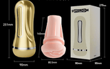 Galaku - Star Moon Double Hole Suction Stroker Masturbator Cup (Gold) GLK1013 CherryAffairs