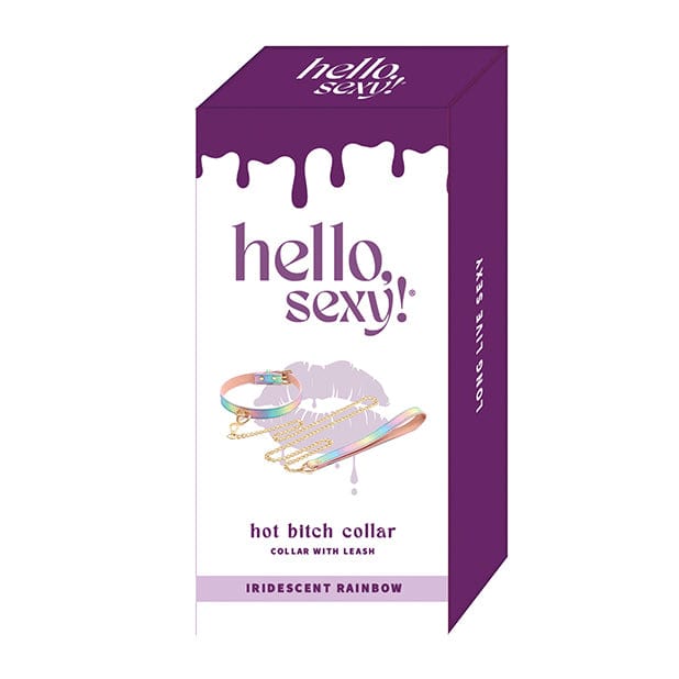 Hello Sexy - Hot Bitch Collar and Leash (Iridescent) OT1267 CherryAffairs