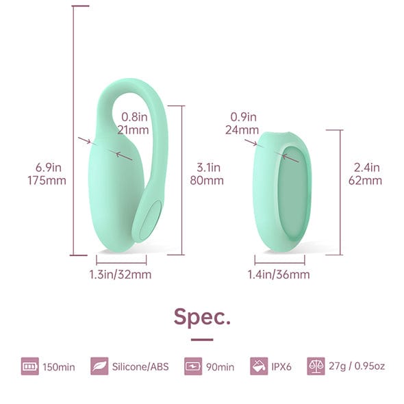 Magic Motion - FitCute App-Controlled Kegel Balls Rejuve (Turquoise) MGM1024 CherryAffairs