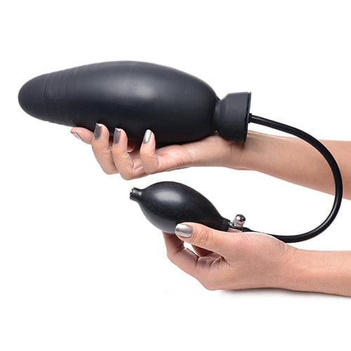 Master Series - Dick Spand Inflatable Silicone Dildo Butt Plug (Black) XR1097 CherryAffairs