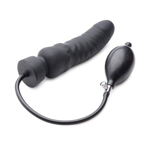 Master Series - Dick Spand Inflatable Silicone Dildo Butt Plug (Black) XR1097 CherryAffairs