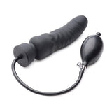 Master Series - Dick Spand Inflatable Silicone Dildo Butt Plug (Black) XR1097 CherryAffairs