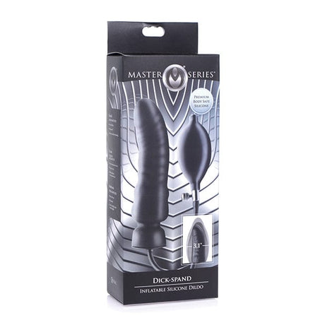 Master Series - Dick Spand Inflatable Silicone Dildo Butt Plug (Black) XR1097 CherryAffairs