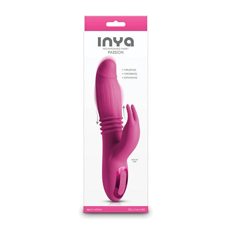 NS Novelties - INYA Passion Thrusting Throbbing Expanding Rabbit Dildo (Pink) NS1160 CherryAffairs