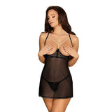 Obsessive - Pearlove Chemise and Thong Set CherryAffairs