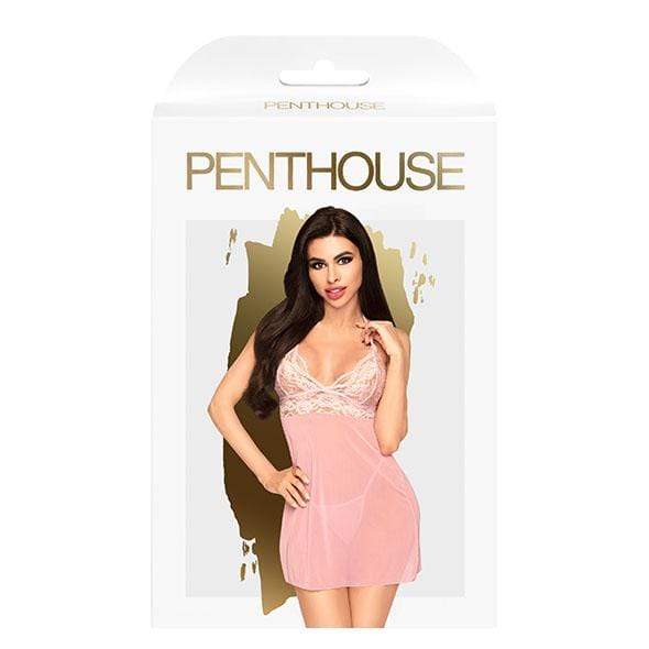 Penthouse - Bedtime Story Mini Dress with Thong Chemise CherryAffairs