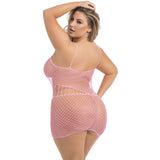 Pink Lipstick - Roll Up Net Mini Dress Costume CherryAffairs