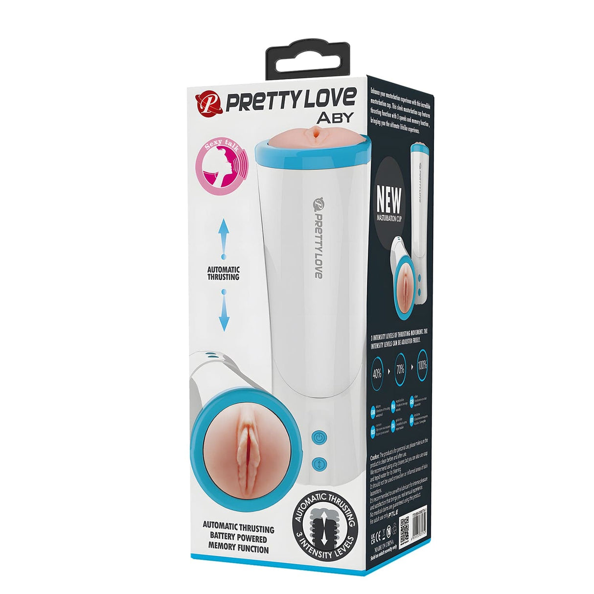 Pretty Love - Aby Automatic Thrusting Masturbator (White) PL1122 CherryAffairs