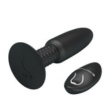 Pretty Love - Beaded Remote Control Vibrating Rotating Butt Plug (Black) PL1124 CherryAffairs