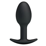 Pretty Love - Heavy Balls Silicone Butt Plug (Black) PL1131 CherryAffairs