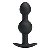 Pretty Love - Heavy Balls Silicone Butt Plug (Black) PL1130 CherryAffairs