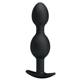 Pretty Love - Heavy Balls Silicone Butt Plug (Black) CherryAffairs