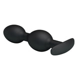 Pretty Love - Heavy Balls Silicone Butt Plug (Black) CherryAffairs