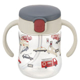 Richell - T.L.I Baby Stage 2 Try Straw Clear Training Water Bottle Mug  Gray 4945680203548 Baby Water Bottle