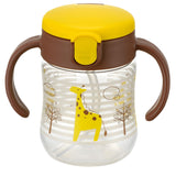 Richell - T.L.I Baby Stage 2 Try Straw Clear Training Water Bottle Mug  Yellow 4945680203562 Baby Water Bottle