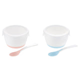 Richell - T.L.I Soft Baby Food Container with Lid and Spoon Set    Baby Utensils Set