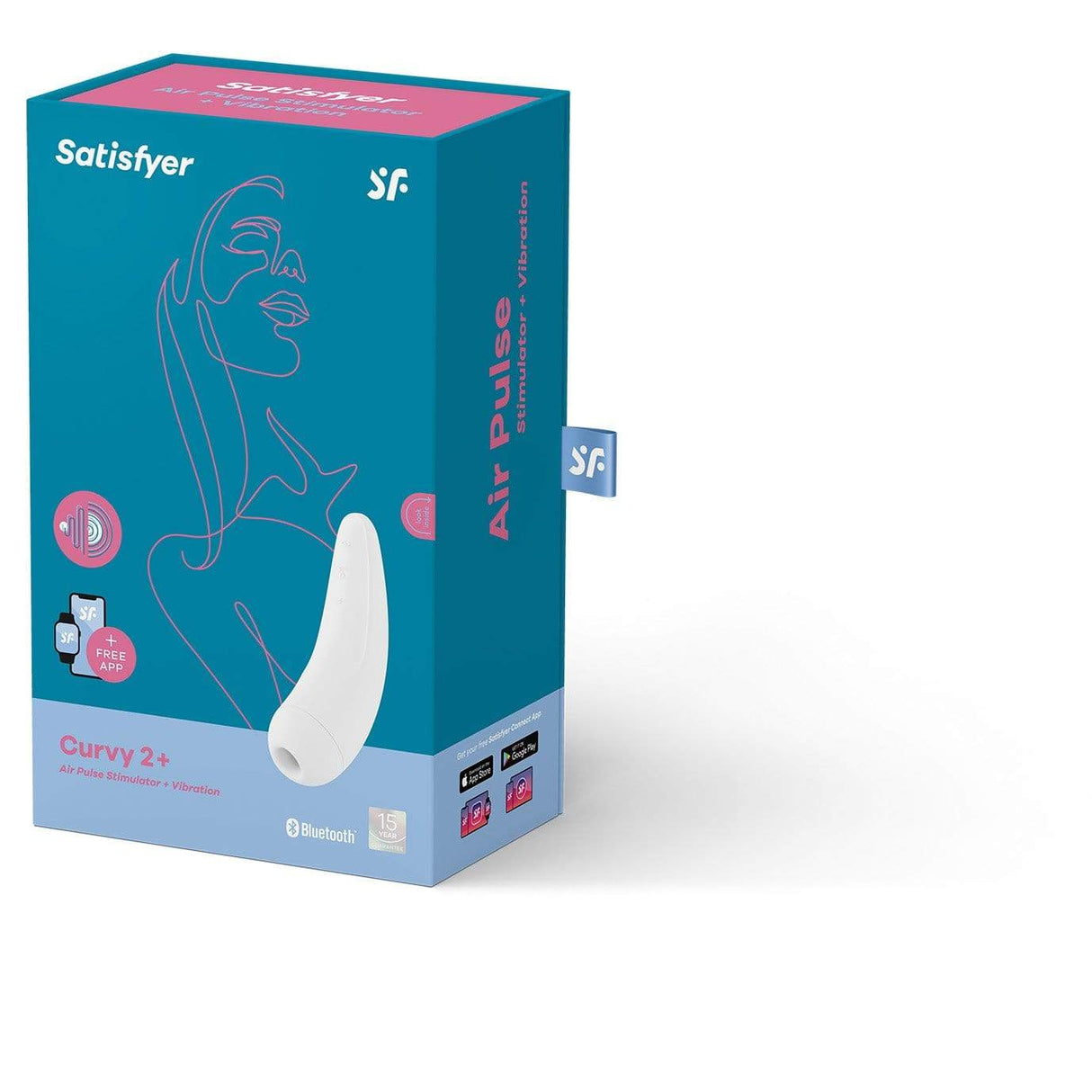 Satisfyer - Curvy 2+ App-Controlled Clitoral Air Stimulator Vibrator CherryAffairs