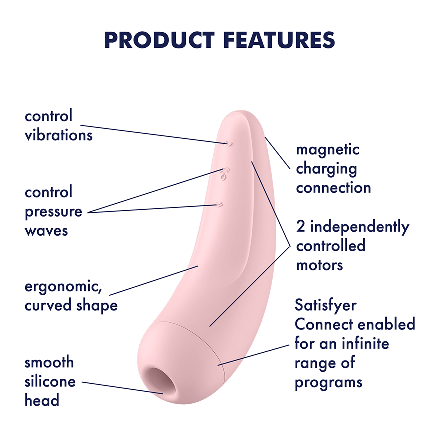 Satisfyer - Curvy 2+ App-Controlled Clitoral Air Stimulator Vibrator CherryAffairs