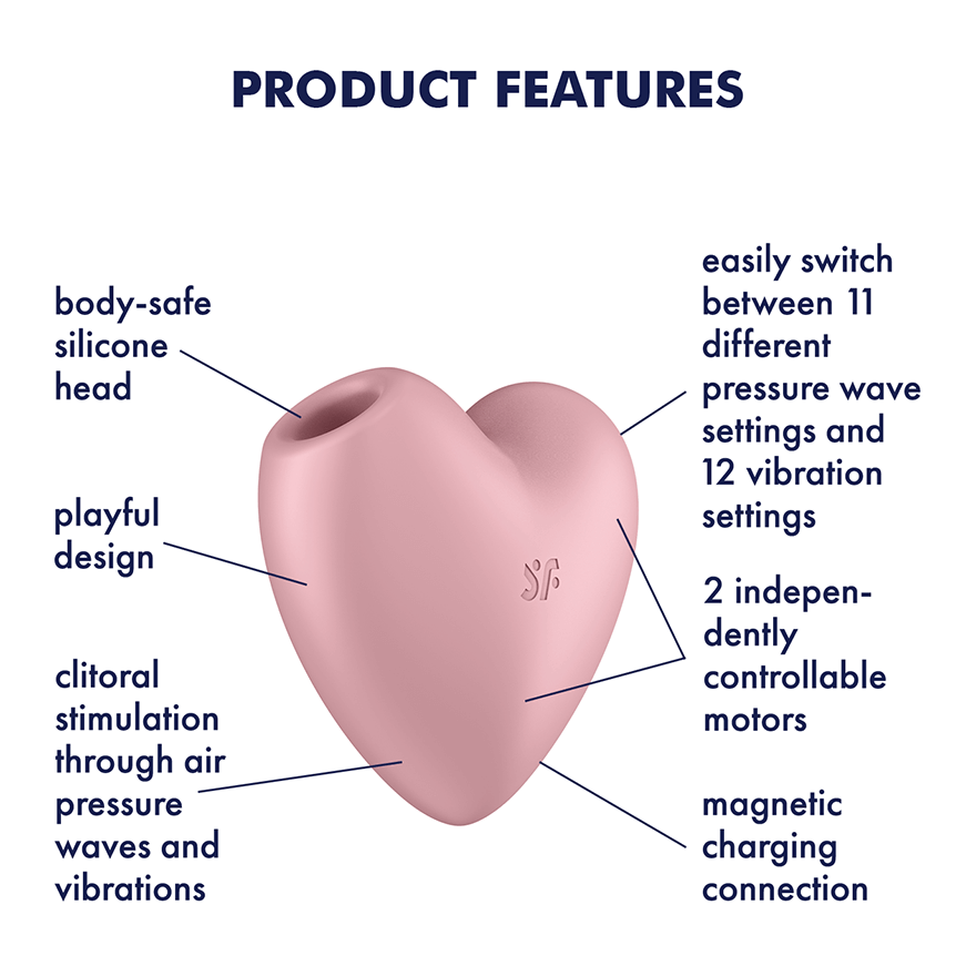 Satisfyer - Cutie Heart Air Pulse Clitoral Stimulator CherryAffairs