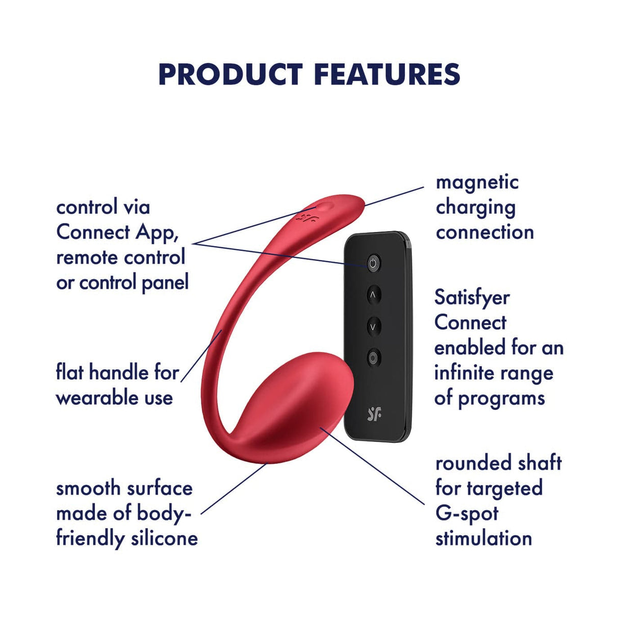 Satisfyer - Shiny Petal App-Controlled Wearable Egg Vibrator (Red) STF1302 CherryAffairs