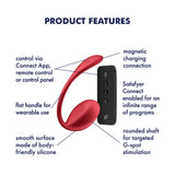 Satisfyer - Shiny Petal App-Controlled Wearable Egg Vibrator (Red) STF1302 CherryAffairs