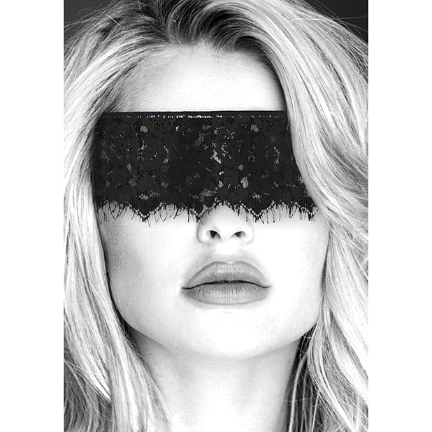 Shots - Ouch Black and White Lace Eye Mask with Elastic Straps (Black) ST1065 CherryAffairs