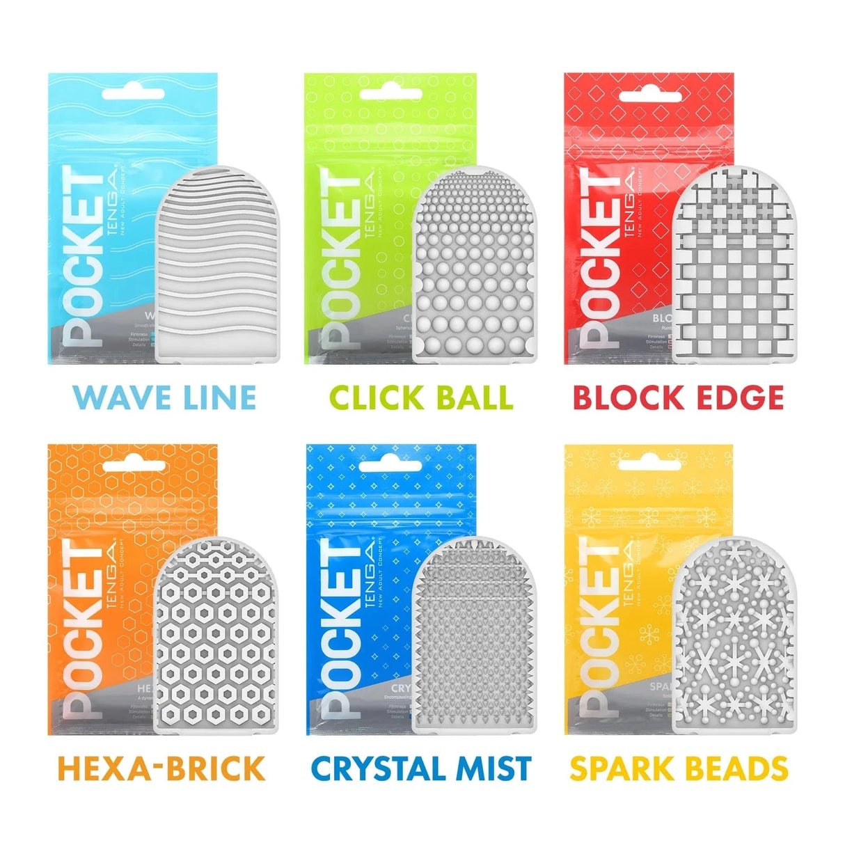 Tenga - Pocket Stroker Masturbator (Clear) - CherryAffairs.sg