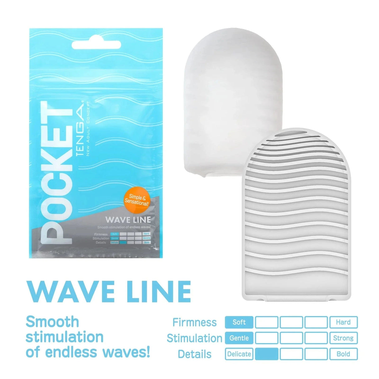 Tenga - Pocket Stroker Masturbator (Clear) - CherryAffairs.sg