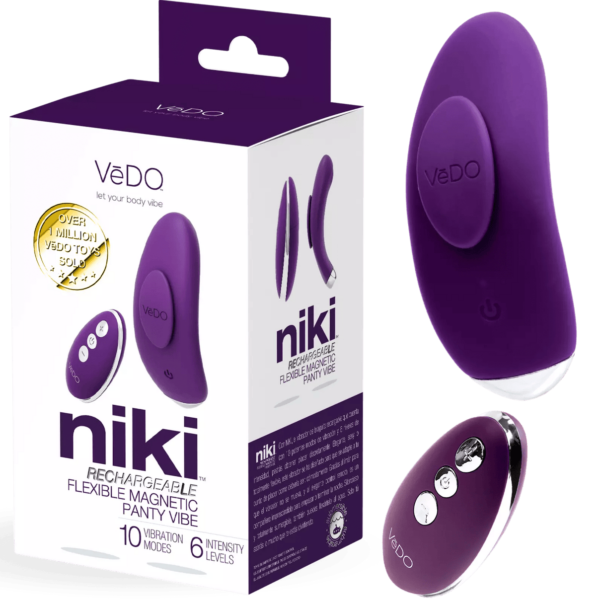 VeDO - Niki Remote Rechargeable Panty Vibe (Deep Purple) VD1102 CherryAffairs