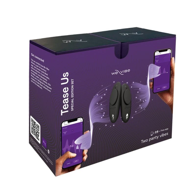 WE VIBE - Tease us Set Box 2x Moxie+ Panty Vibrator Couples Set (Black) WEV1072 CherryAffairs