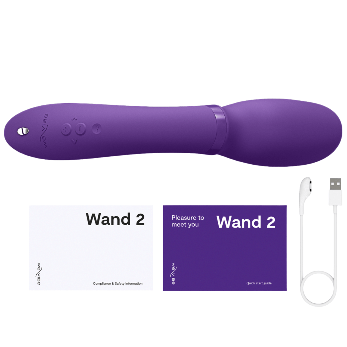 WE VIBE - Wand 2 App-Controlled Wand Massager (Purple) WEV1082 CherryAffairs