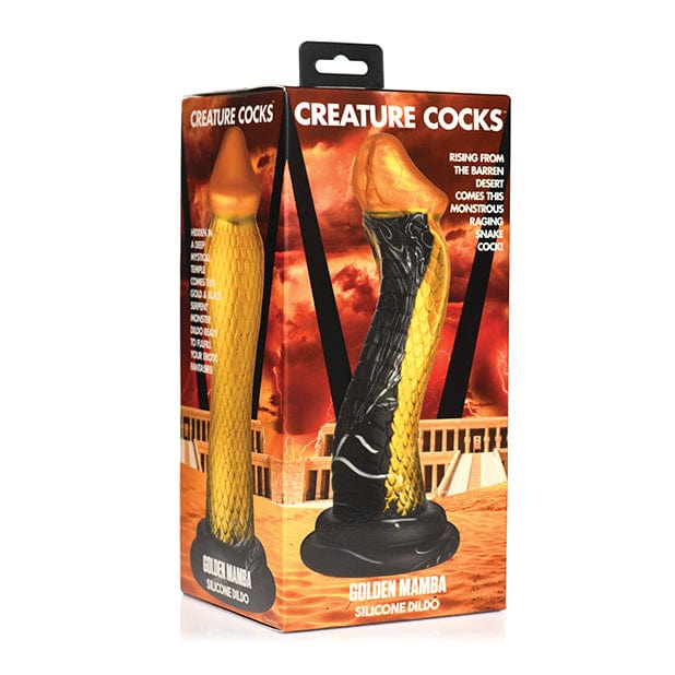 XR - Creature Cocks Golden Snake Silicone Dildo (Gold) XR1092 CherryAffairs