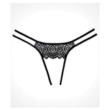 Allure Lingerie - Adore Lovestruck Crotchless Panty O/S (Black) ALL1019 CherryAffairs