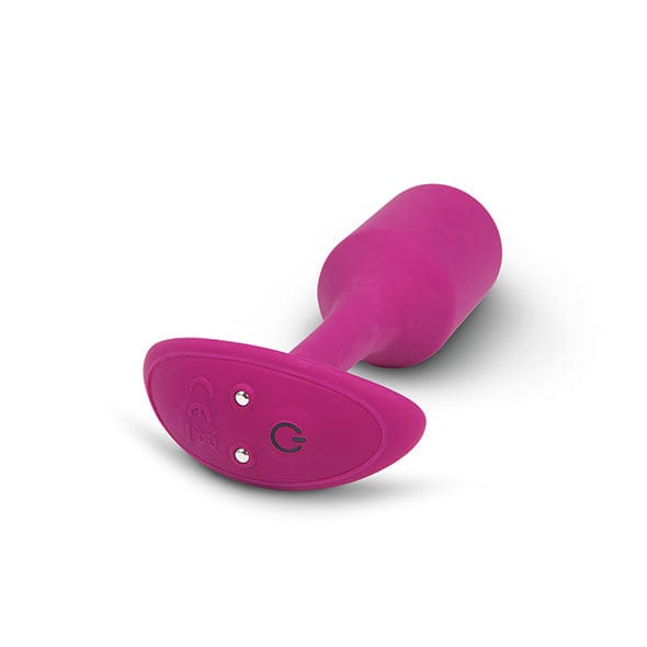 B-Vibe - Vibrating Silicone Weighted Snug Anal Plug M 112 g (Rose) BV1015 CherryAffairs