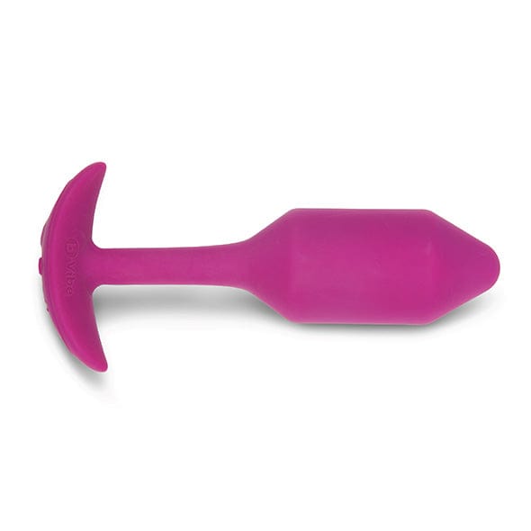 B-Vibe - Vibrating Silicone Weighted Snug Anal Plug M 112 g (Rose) BV1015 CherryAffairs