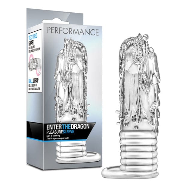 Blush Novelties - Performance Enter the Dragon Textured Penis Sleeve (Clear) BN1151 CherryAffairs