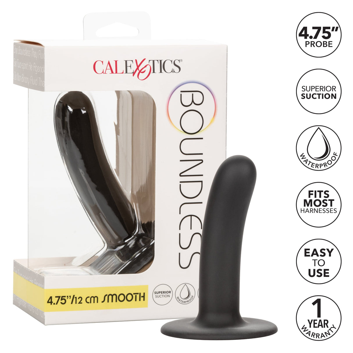 California Exotics - Boundless Smooth Pegging Probe Strap on Dildo CE1932 CherryAffairs