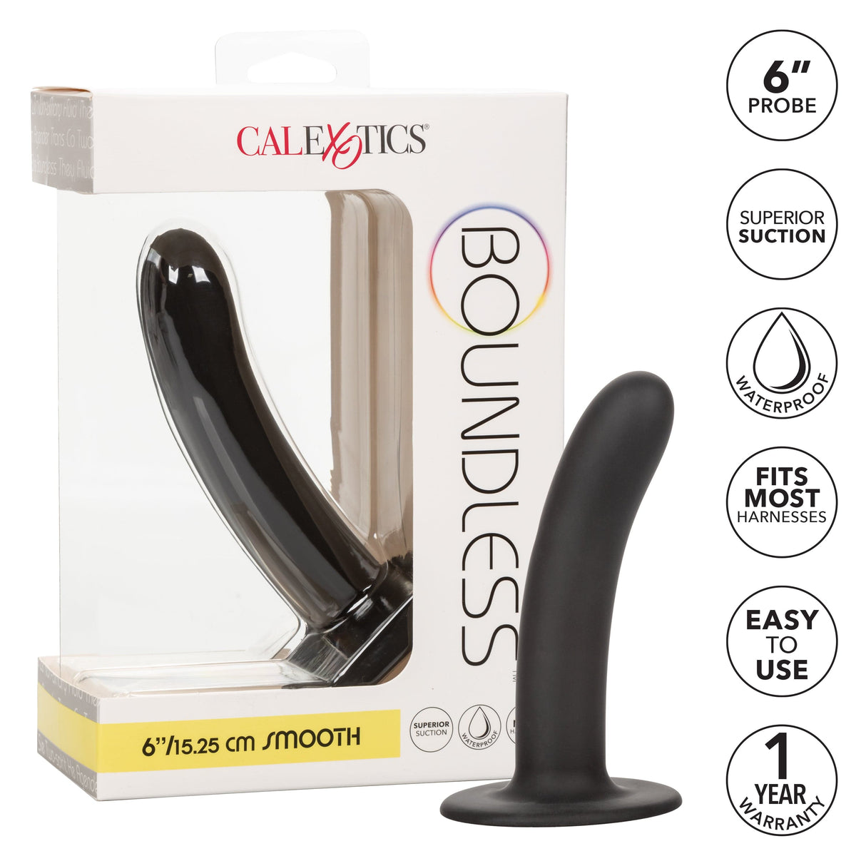 California Exotics - Boundless Smooth Pegging Probe Strap on Dildo CE1933 CherryAffairs