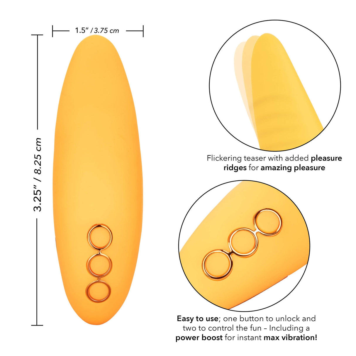 California Exotics - California Dreaming Hollywood Hottie Clit Massager (Yellow) CE1686 CherryAffairs