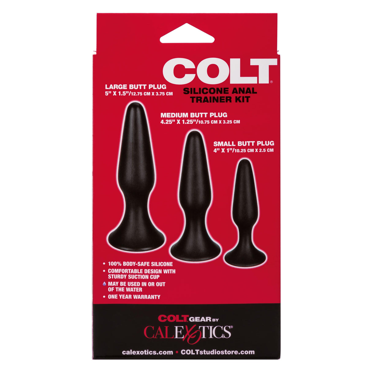 California Exotics - Colt Silicone Anal Trainer Kit 3 Plugs (Black) CE1892 CherryAffairs