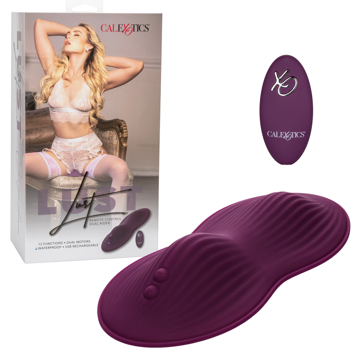 California Exotics - Lust Remote Control Dual Rider Clit Massager (Purple) CE1954 CherryAffairs