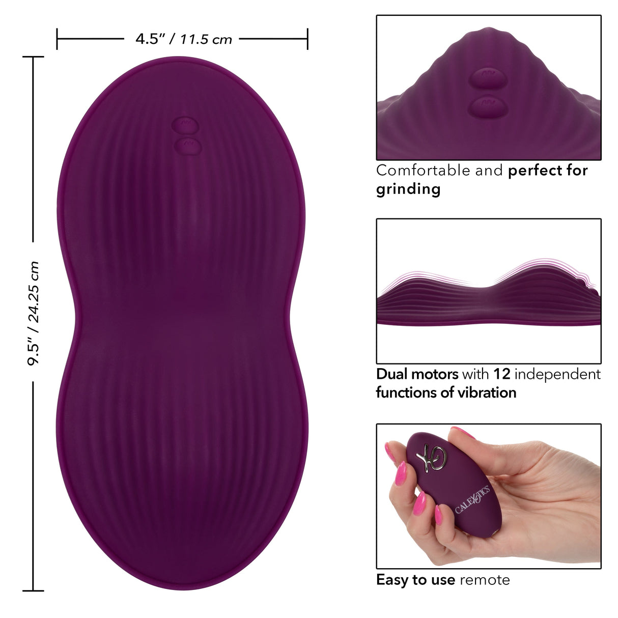 California Exotics - Lust Remote Control Dual Rider Clit Massager (Purple) CE1954 CherryAffairs