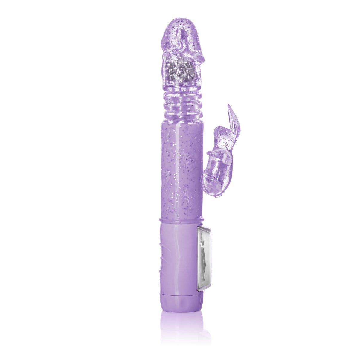 California Exotics - Petite Thrusting Jack Rabbit Intermediate Vibrator (Purple) CE1661 CherryAffairs