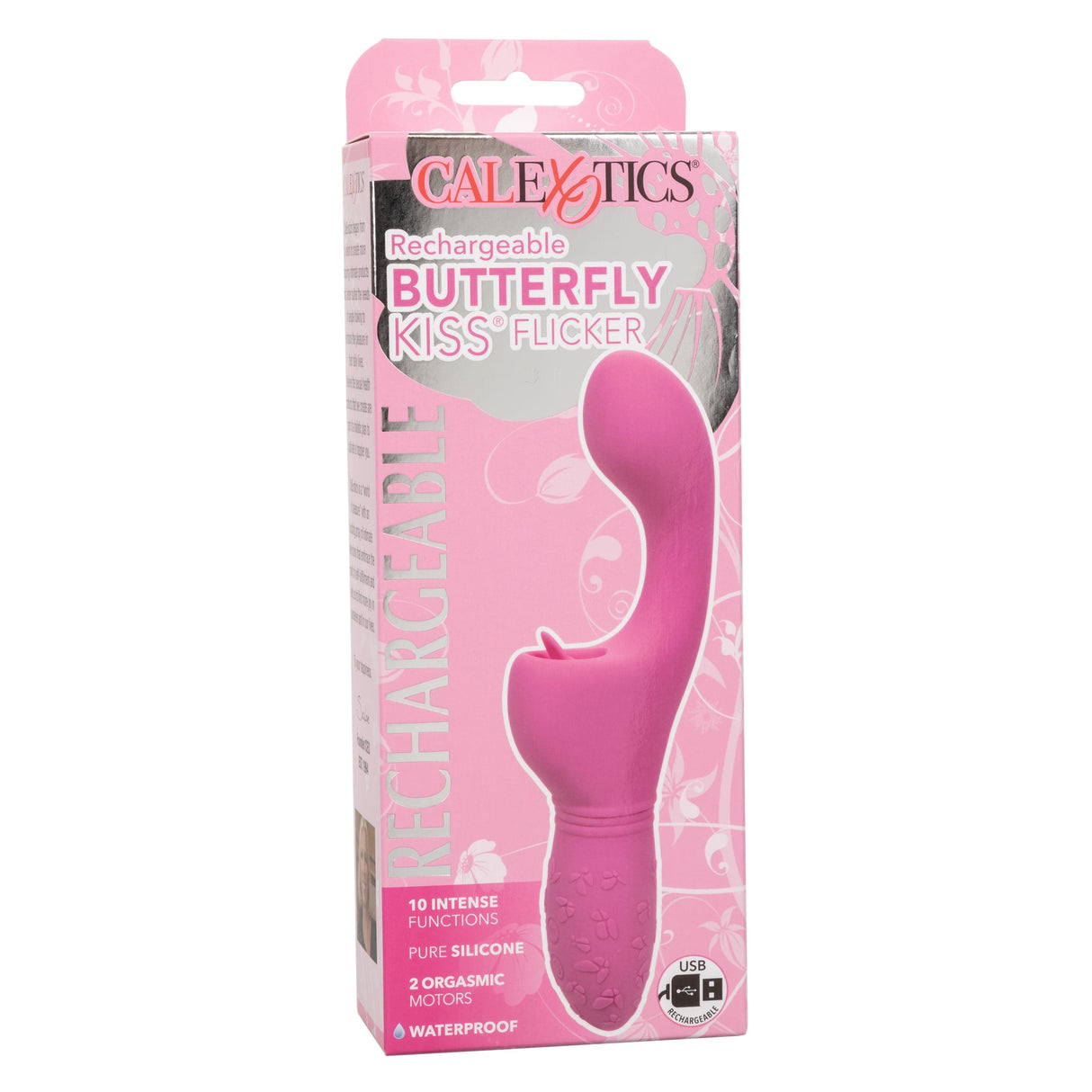California Exotics - Rechargeable Butterfly Kiss Flicker G Spot Vibrator  (Pink) | CherryAffairs  CherryAffairs.sg