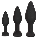 California Exotics - Silicone Flanged Based Anal Exerciser Kit (Black) CE1721 CherryAffairs